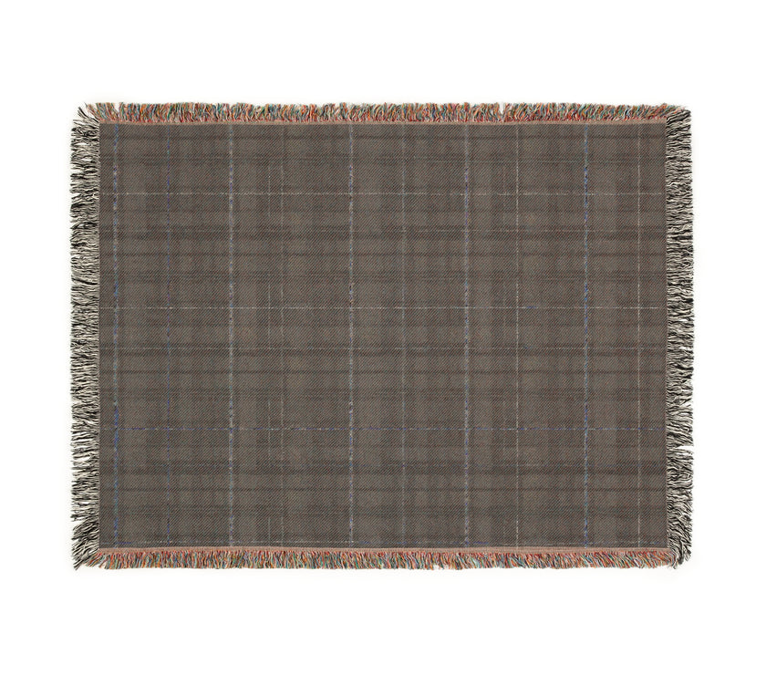 Plaid Woven Blanket - Cozy Blue Tartan Throw for Home Decor, Winter Gift, Sofa Accent - Christmas, Holiday, Housewarming Present, Bedding