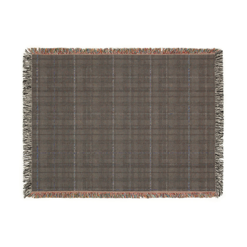 Plaid Woven Blanket - Cozy Blue Tartan Throw for Home Decor, Winter Gift, Sofa Accent - Christmas, Holiday, Housewarming Present, Bedding