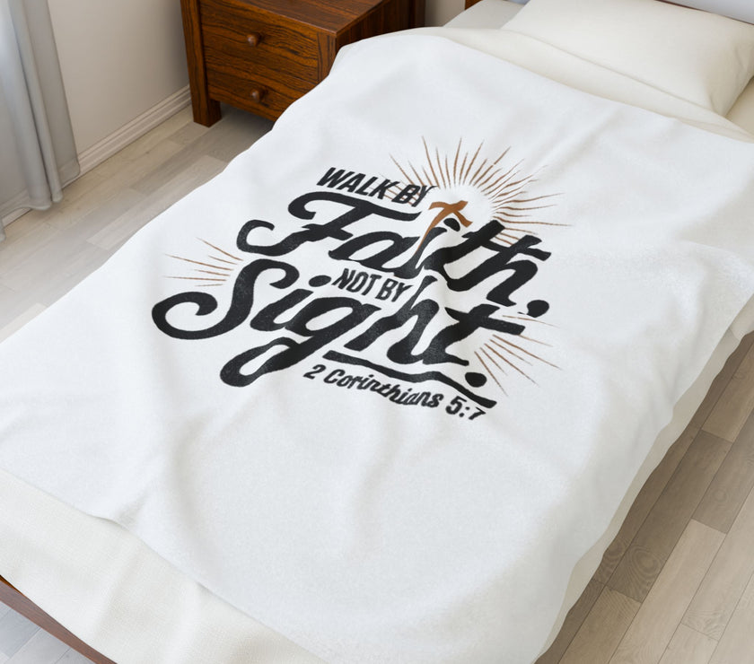 Walk By Faith Plush Blanket