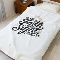 Walk By Faith Plush Blanket