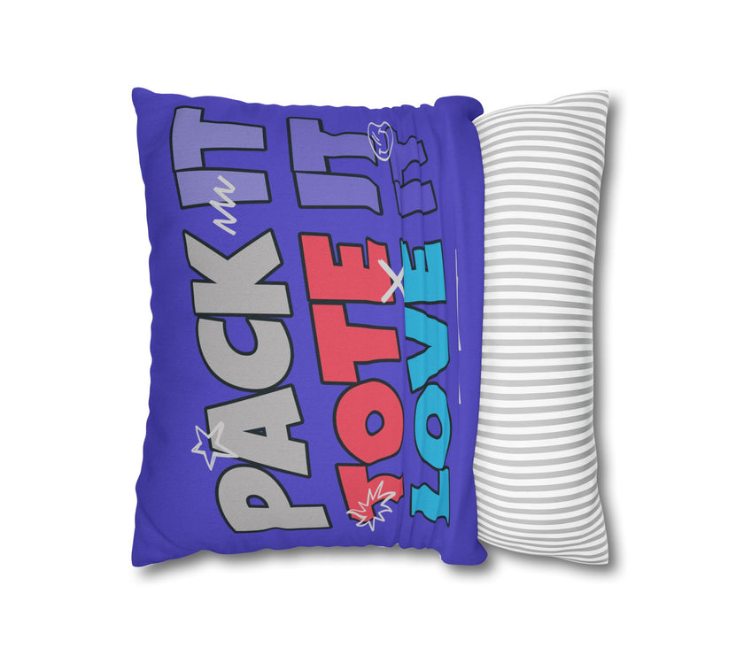 Pack It,Tote It,Love It Square Pillowcase