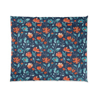 Floral Pattern Comforter, Cozy Home Decor, Bedroom Essentials, Bohemian Bedding, Nature-Inspired Gift