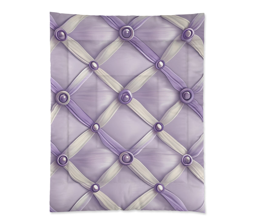 Elegant Lavender Comforter Set, Cozy Bedroom Decor, Stylish Bedding, Wedding Gift, Home Sweet Home, Light Purple Bedspread