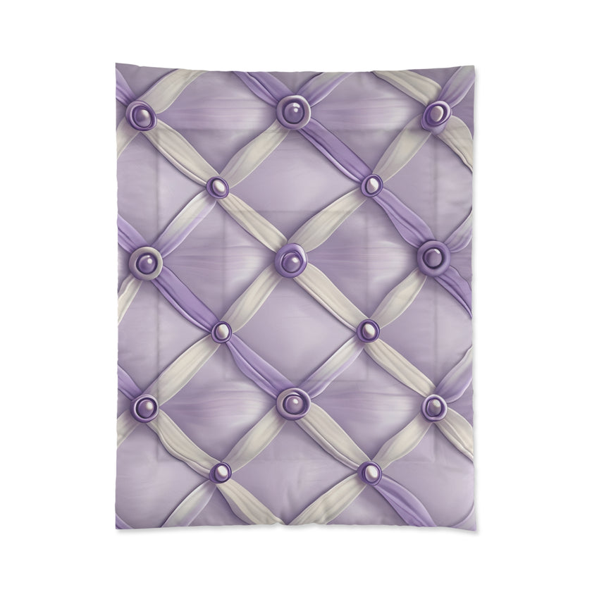 Elegant Lavender Comforter Set, Cozy Bedroom Decor, Stylish Bedding, Wedding Gift, Home Sweet Home, Light Purple Bedspread