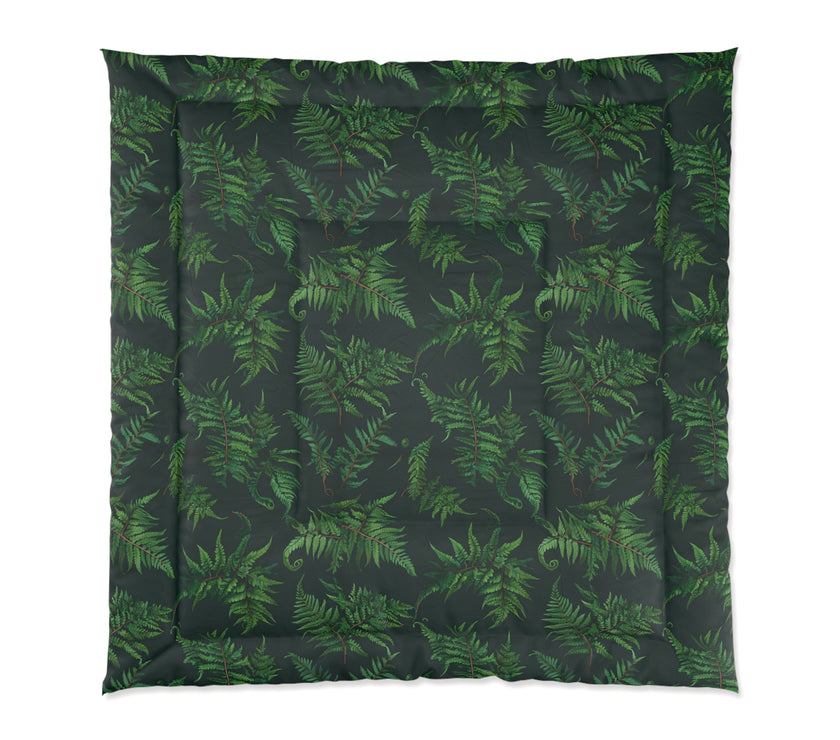 Tropical Leaf Comforter, Cozy Bedspread for Plant Lovers, Nature-Themed Bedding, Summer Decor, Greenery Home Accents, Gift Idea for New Home