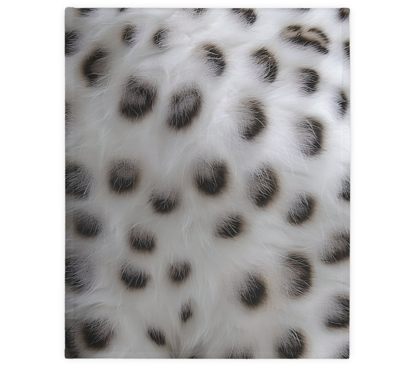 Black and White Animal Print Velveteen Microfiber Blanket (Two-sided print)