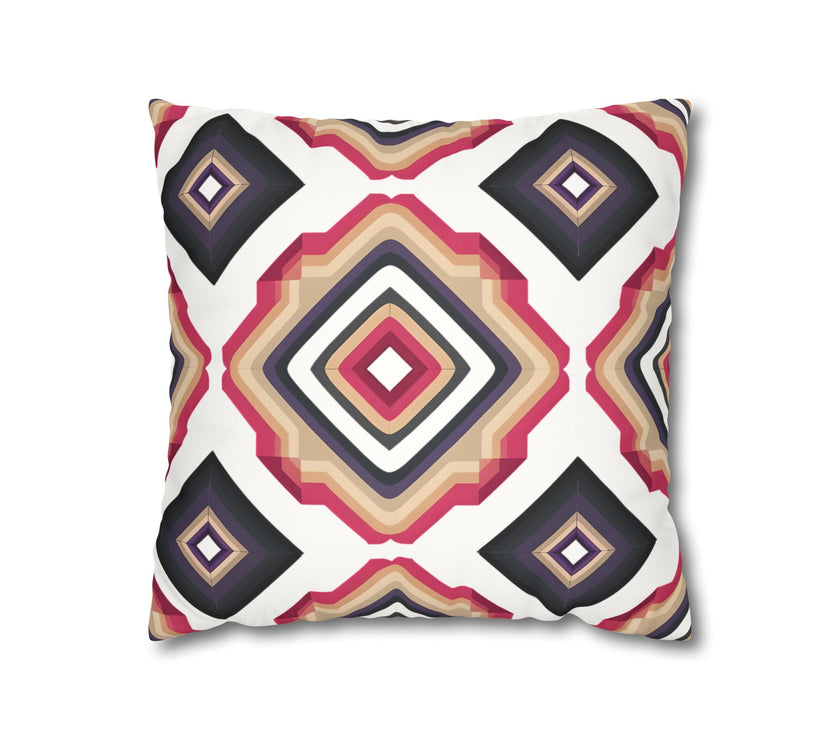 Colorful  Faux Suede Square Pillowcase