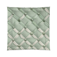 Elegant Green Comforter with Button Design, Cozy Bedding, Soft Home Decor, Modern Bedroom Accents, Perfect Gift for Any Occasion