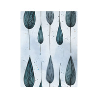 Blue and  White Velveteen Microfiber Blanket