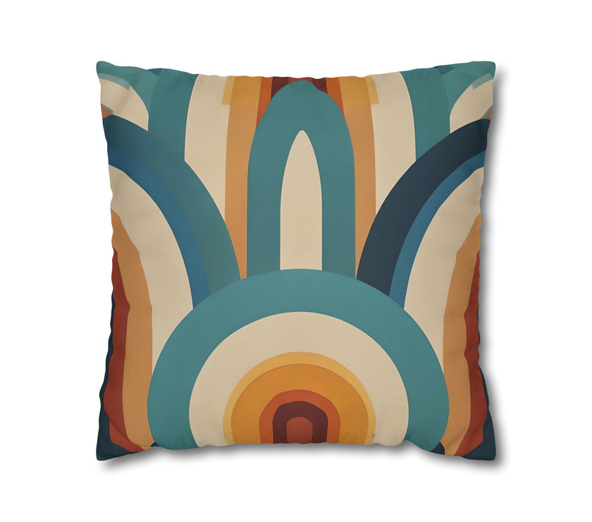 Retro Faux Suede Square Pillowcase