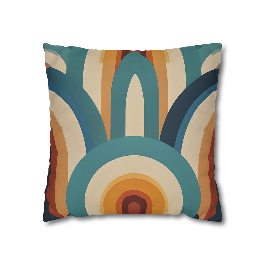 Retro Faux Suede Square Pillowcase