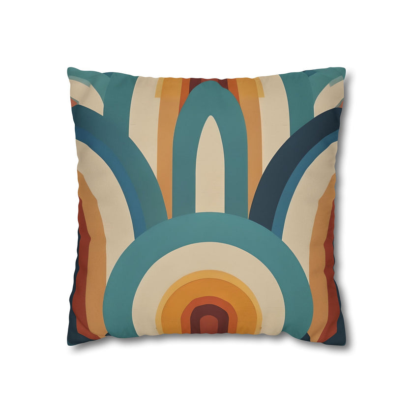 Retro Faux Suede Square Pillowcase
