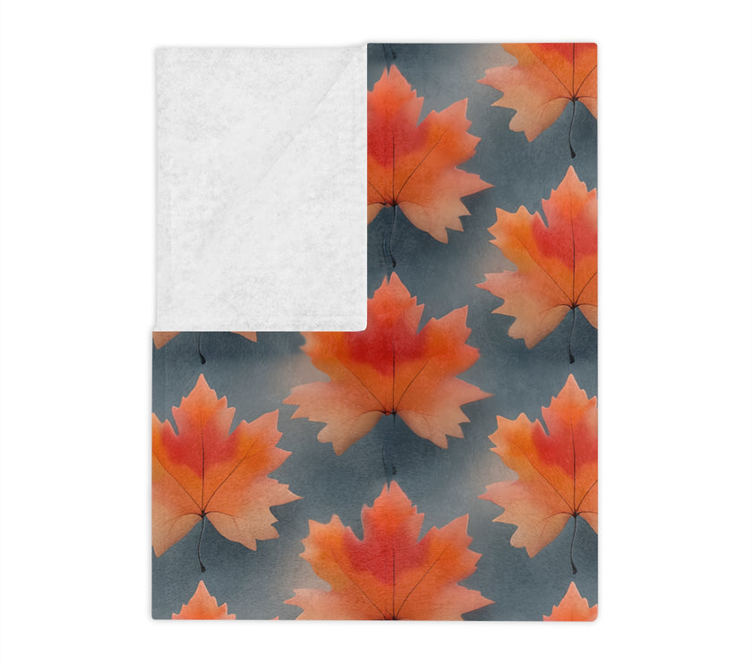 Maple Leaf Velveteen Microfiber Blanket