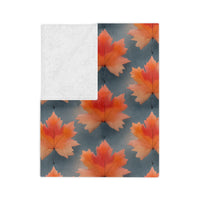 Maple Leaf Velveteen Microfiber Blanket
