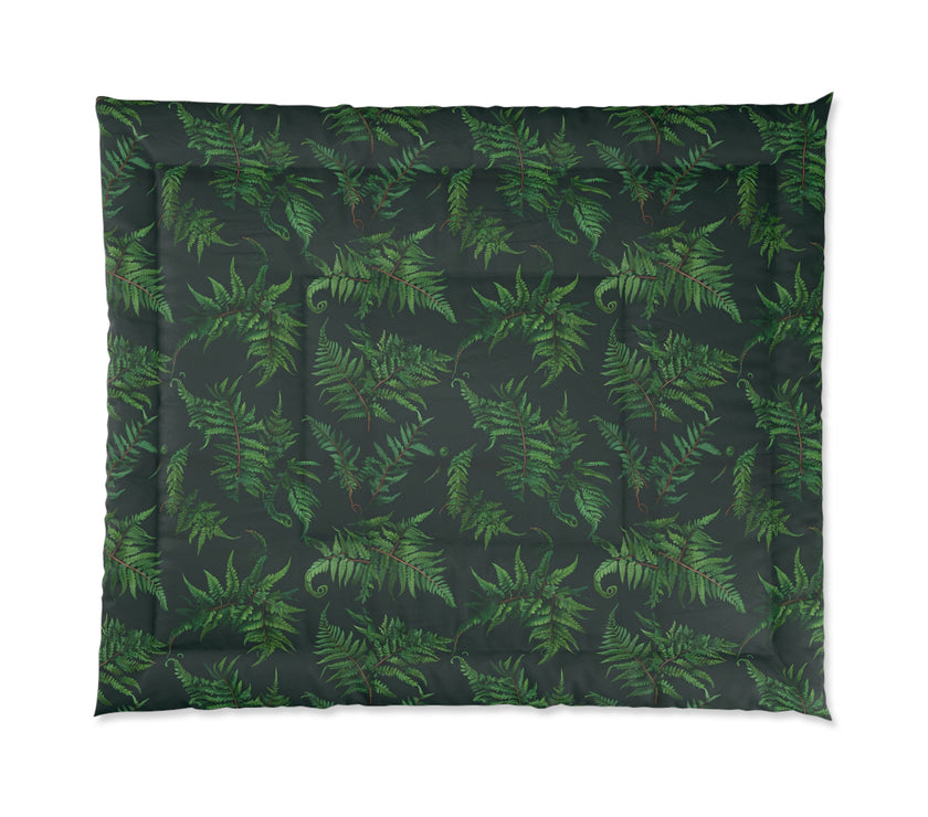 Tropical Leaf Comforter, Cozy Bedspread for Plant Lovers, Nature-Themed Bedding, Summer Decor, Greenery Home Accents, Gift Idea for New Home