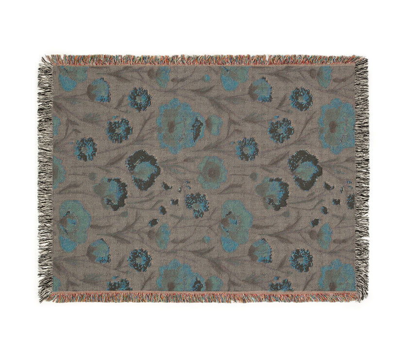 Cozy Floral Woven Blanket - Warm Throws for Home Decor, Gifts for Her, Couch Blanket, Bedspread, Blankets for All Occasions