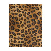 Leopard Print Velveteen Microfiber Blanket (Two-sided print)