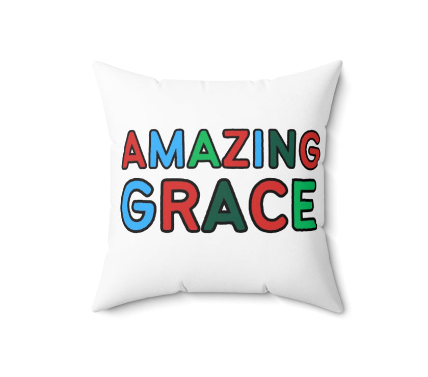 Amazing Grace Polyester Square Pillow