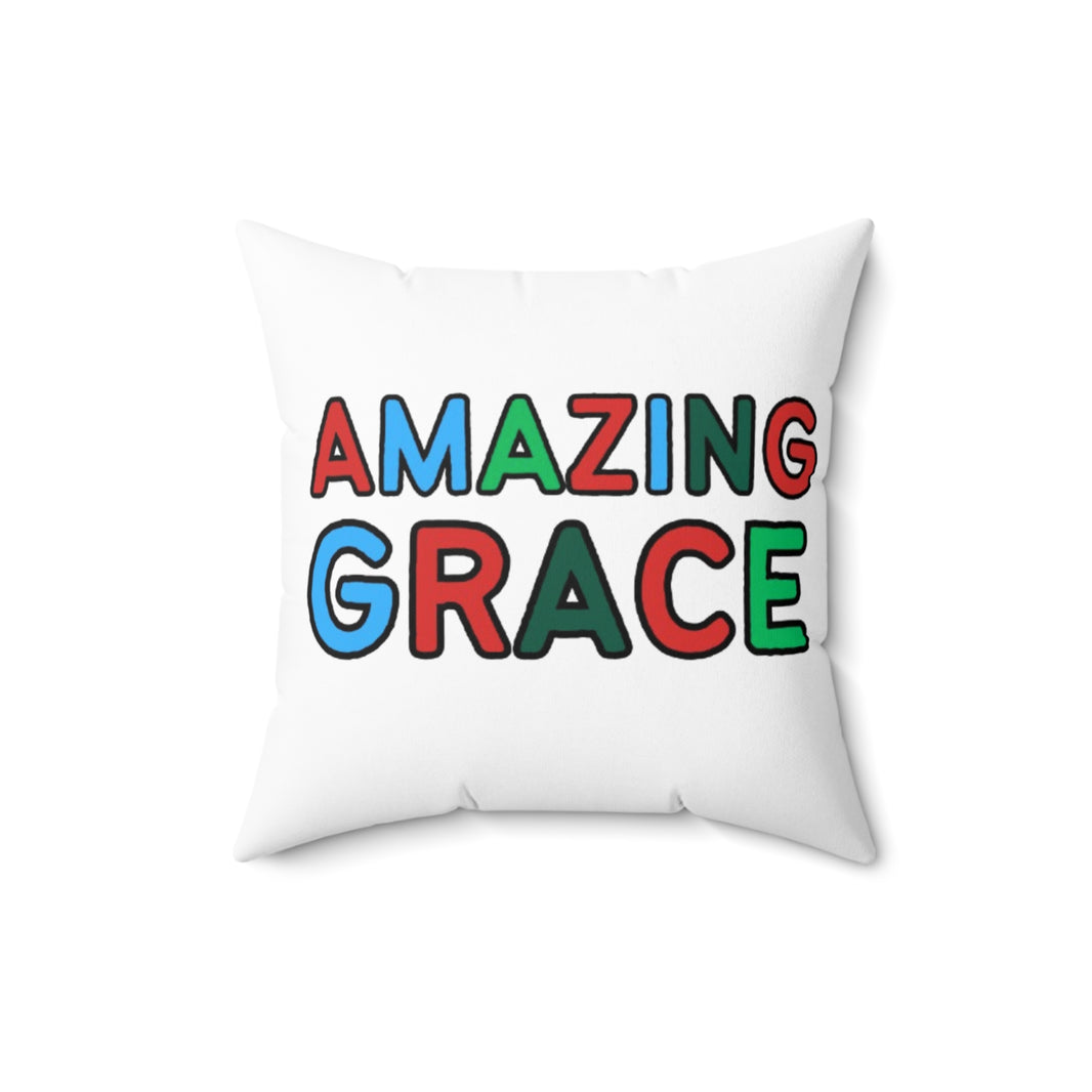 Amazing Grace Polyester Square Pillow