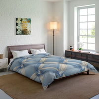 Elegant Blue Satin Comforter, Luxurious Bedding Set, Cozy Home Decor, Stylish Bedroom Essential, Great for Weddings and Anniversaries