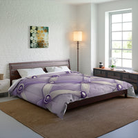 Elegant Lavender Comforter Set, Cozy Bedroom Decor, Stylish Bedding, Wedding Gift, Home Sweet Home, Light Purple Bedspread