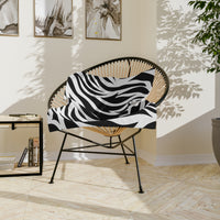 Black and White | Zebra Lines Velveteen Microfiber Blanket