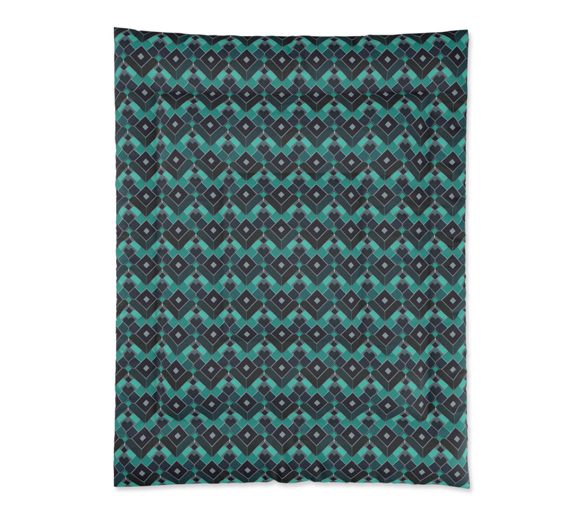 Geometric Pattern Comforter - Cozy Bedding for Home Decor, Modern Bedroom, Gift for New Homeowners, Stylish Room Makeover, Perfect for Bed