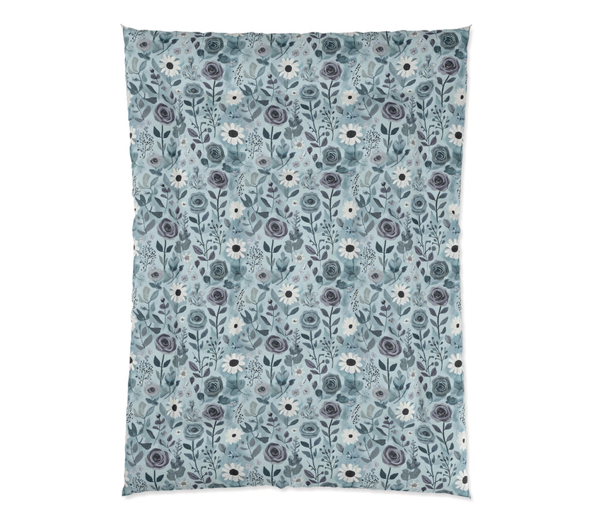 Floral Pattern Comforter - Cozy Bedroom Decor, Soft Floral Bedding, Home Accents, Gift for Her, Spring and Summer Home