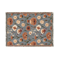 Cozy Floral Woven Blanket - Warm Throws for Home Decor, Gifts for Her, Couch Blanket, Bedspread, Blankets for All Occasions