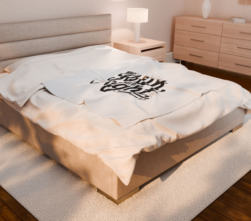 Walk By Faith Plush Blanket