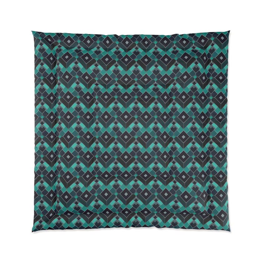 Geometric Pattern Comforter - Cozy Bedding for Home Decor, Modern Bedroom, Gift for New Homeowners, Stylish Room Makeover, Perfect for Bed