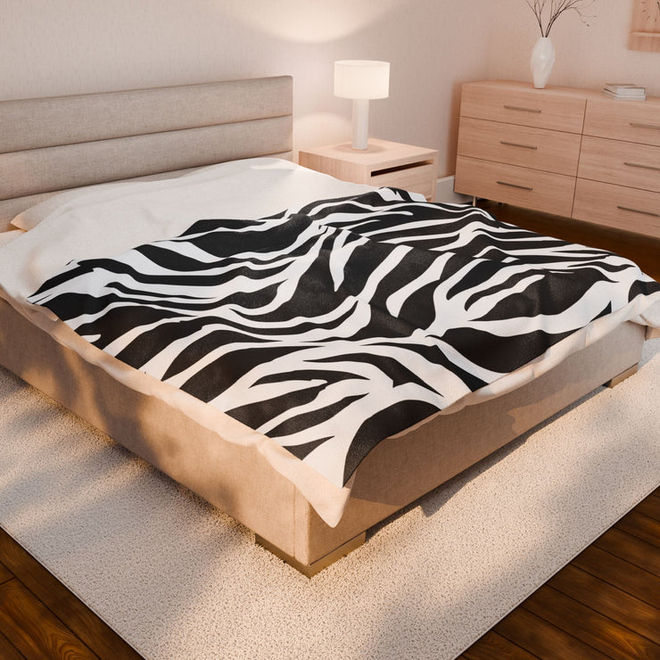 Zebra lines Velveteen Plush Blanket