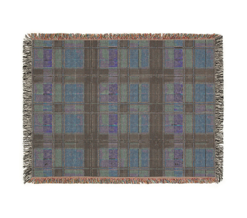 Brown Plaid Woven Blanket - Cozy Home Decor, Soft Throw Blanket, Rustic Farmhouse Accent, Warm Bedding, Winter Gift Idea