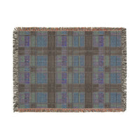 Brown Plaid Woven Blanket - Cozy Home Decor, Soft Throw Blanket, Rustic Farmhouse Accent, Warm Bedding, Winter Gift Idea