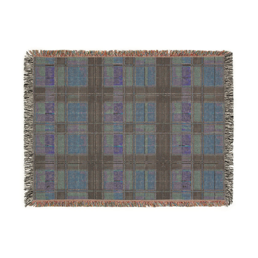 Brown Plaid Woven Blanket - Cozy Home Decor, Soft Throw Blanket, Rustic Farmhouse Accent, Warm Bedding, Winter Gift Idea