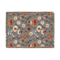 Cozy Floral Woven Blanket - Warm Throws for Home Decor, Gifts for Her, Couch Blanket, Bedspread, Blankets for All Occasions