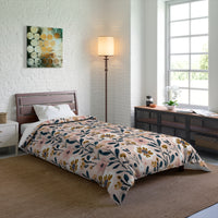 Floral Pattern Comforter, Cozy Bedding, Boho Home Decor, Gift for Her, Spring Bedroom Makeover, Warm Soft Blanket