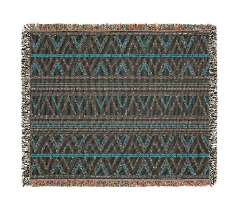 Geometric Woven Blanket, Cozy Home Decor, Gift for Her, Boho Style Throw, Camping Blanket, Warm Decorative Throw