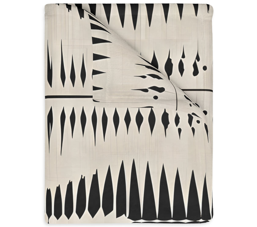 Black Pattern Velveteen Microfiber Blanket (Two-sided print) Velveteen Microfiber Blanket (Two-sided print)