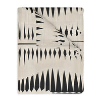 Black Pattern Velveteen Microfiber Blanket (Two-sided print) Velveteen Microfiber Blanket (Two-sided print)