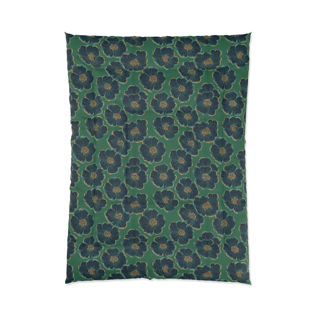 Botanical Floral Comforter - Cozy Bedding for Home Decor, Green Floral Bedspread, Spring Bedroom Essentials, Gift for Her, Unique