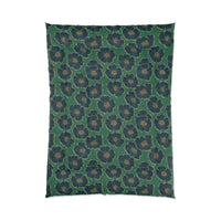 Botanical Floral Comforter - Cozy Bedding for Home Decor, Green Floral Bedspread, Spring Bedroom Essentials, Gift for Her, Unique