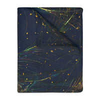 Peacock Feather Velveteen Microfiber Blanket (Two-sided print)