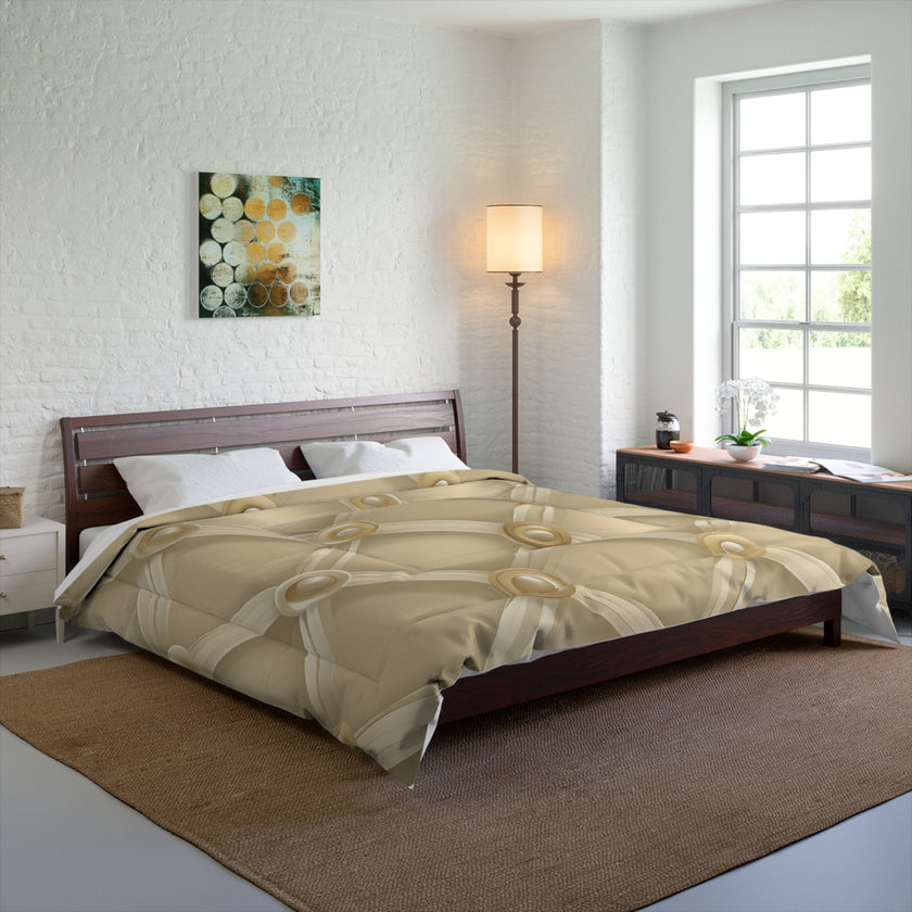 Luxurious Beige Comforter - Cozy Bedding, Elegant Home Decor, Soft & Warm Blanket for Bedrooms, Perfect Gift for Weddings, Housewarming,