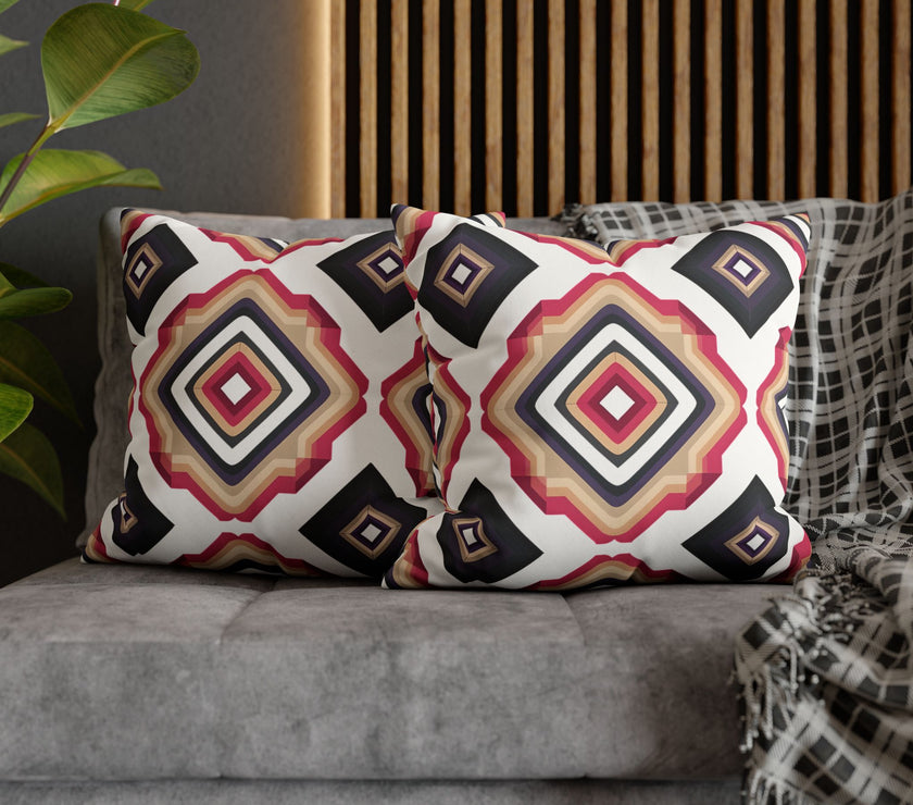 Colorful  Faux Suede Square Pillowcase