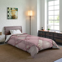 Chic Pink Textured Comforter, Cozy Bedroom Oasis Blanket, Elegant Home Decor, Ideal for Home Makeover, Luxurious Bedspread