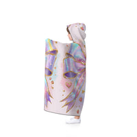 Pastel Bow Hooded Blanket, Cozy Gift, Birthday Present, Winter Comfort, Cute Home Decor, Fun for Kids