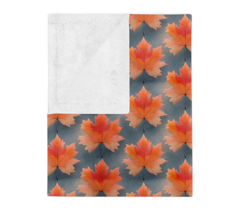 Maple Leaf Velveteen Microfiber Blanket