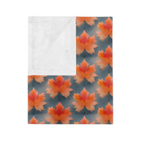Maple Leaf Velveteen Microfiber Blanket