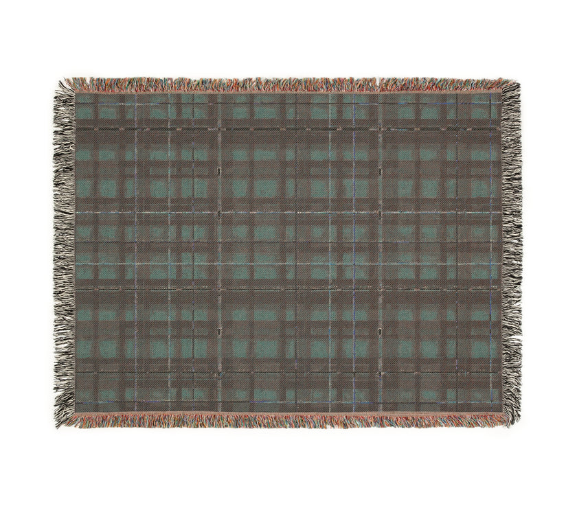 Red Plaid Woven Blanket - Cozy Christmas Home Decor, Tartan Check Throw, Winter Lap Quilt, Holiday Bedding, Cabin Blankie